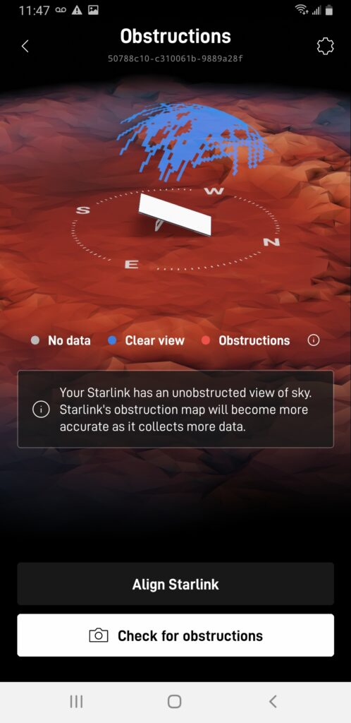 Starlink obstructions test Ottawa IL