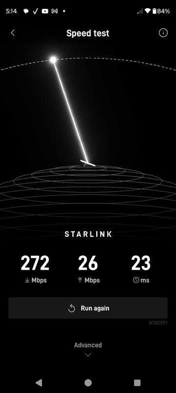 Starlink speed test in Farmington NM