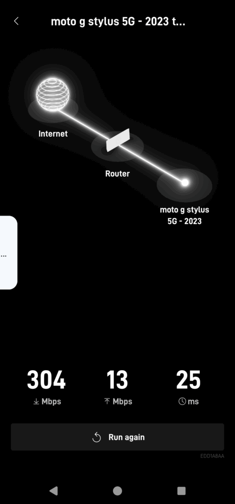 Starlink speed test Corona CA
