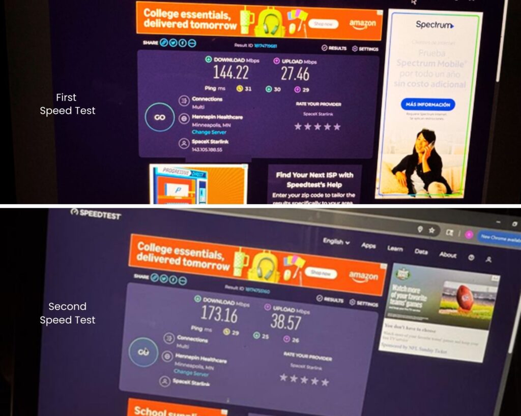 Starlink Speed test Wausau WI