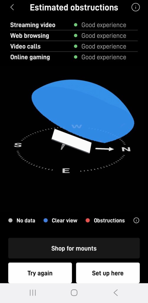 Starlink obstructions test Fort Morgan CO
