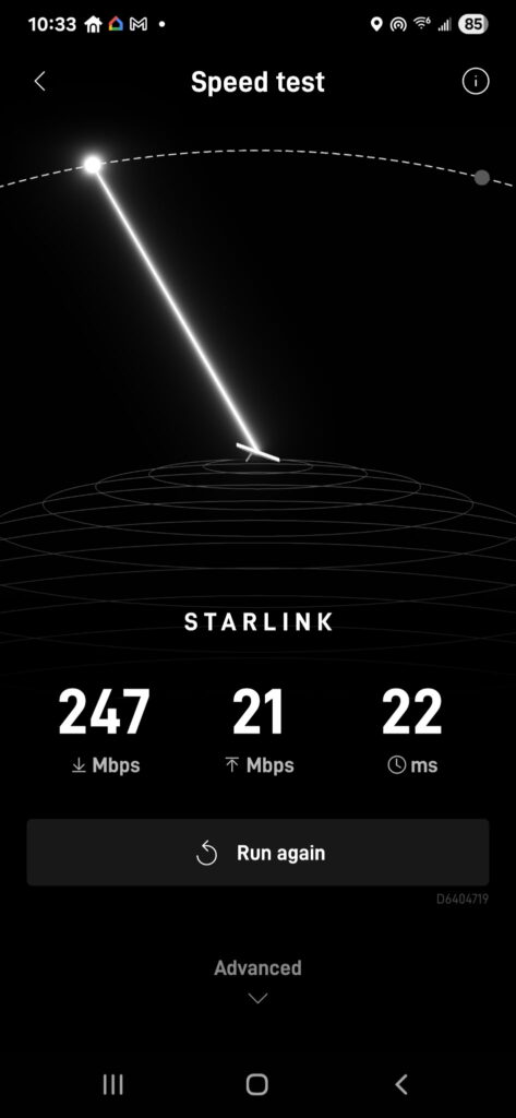 Starlink speed test in New Iberia LA