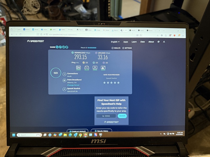  Starlink Speed Test Orange Beach AL
