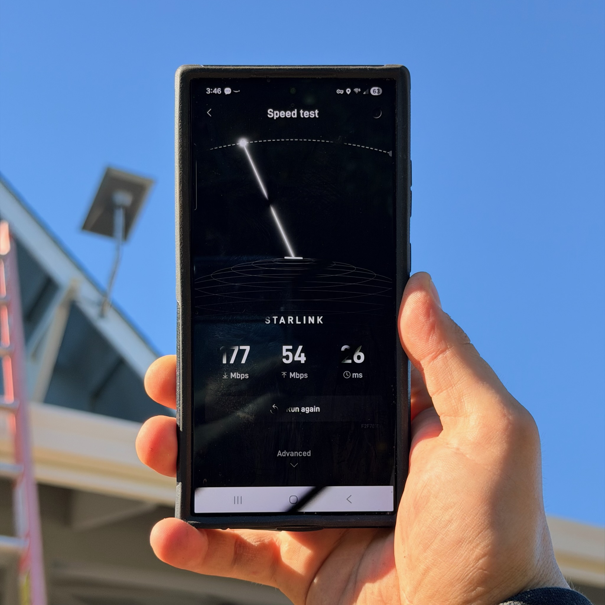 Starlink speed test Petaluma CA